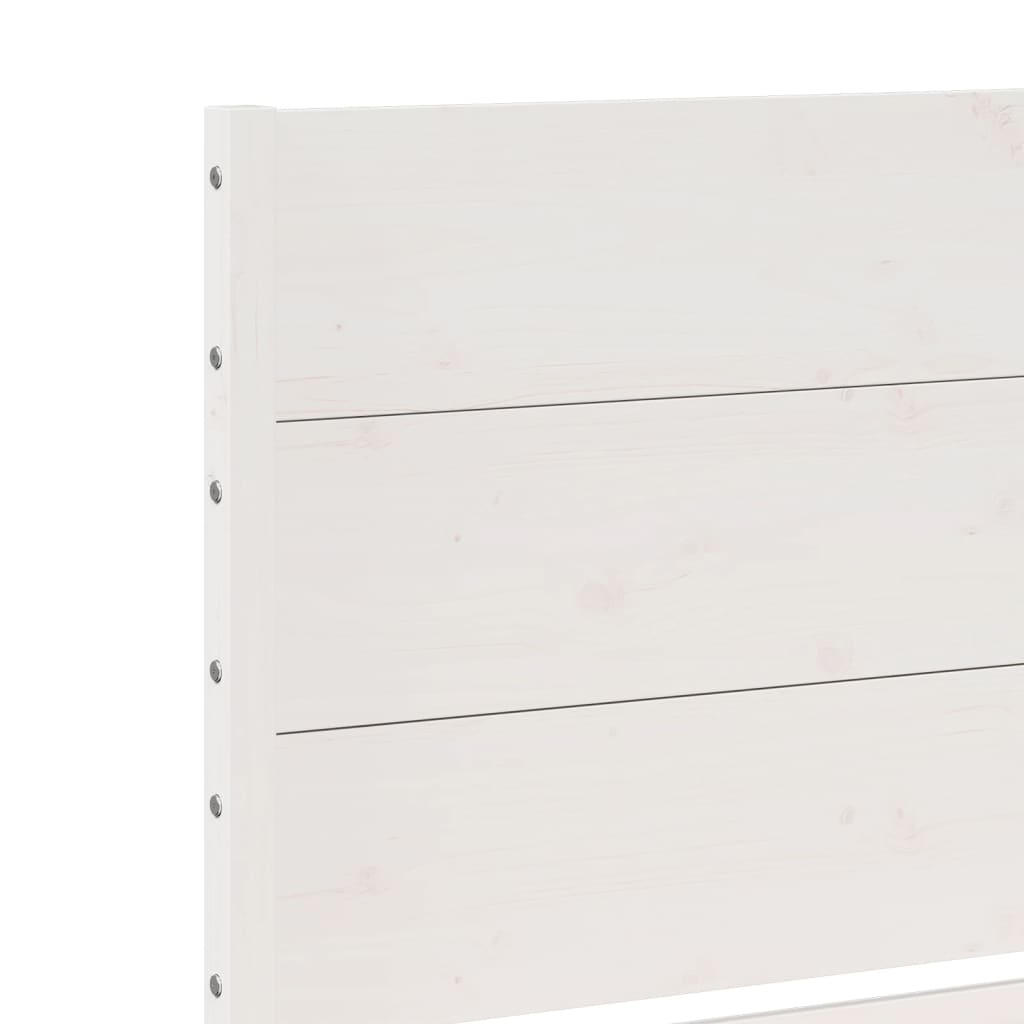 Bedframe extra lang zonder matras massief hout wit 200x220 cm is nu te koop bij PeponiXL, paradijselijk wonen!