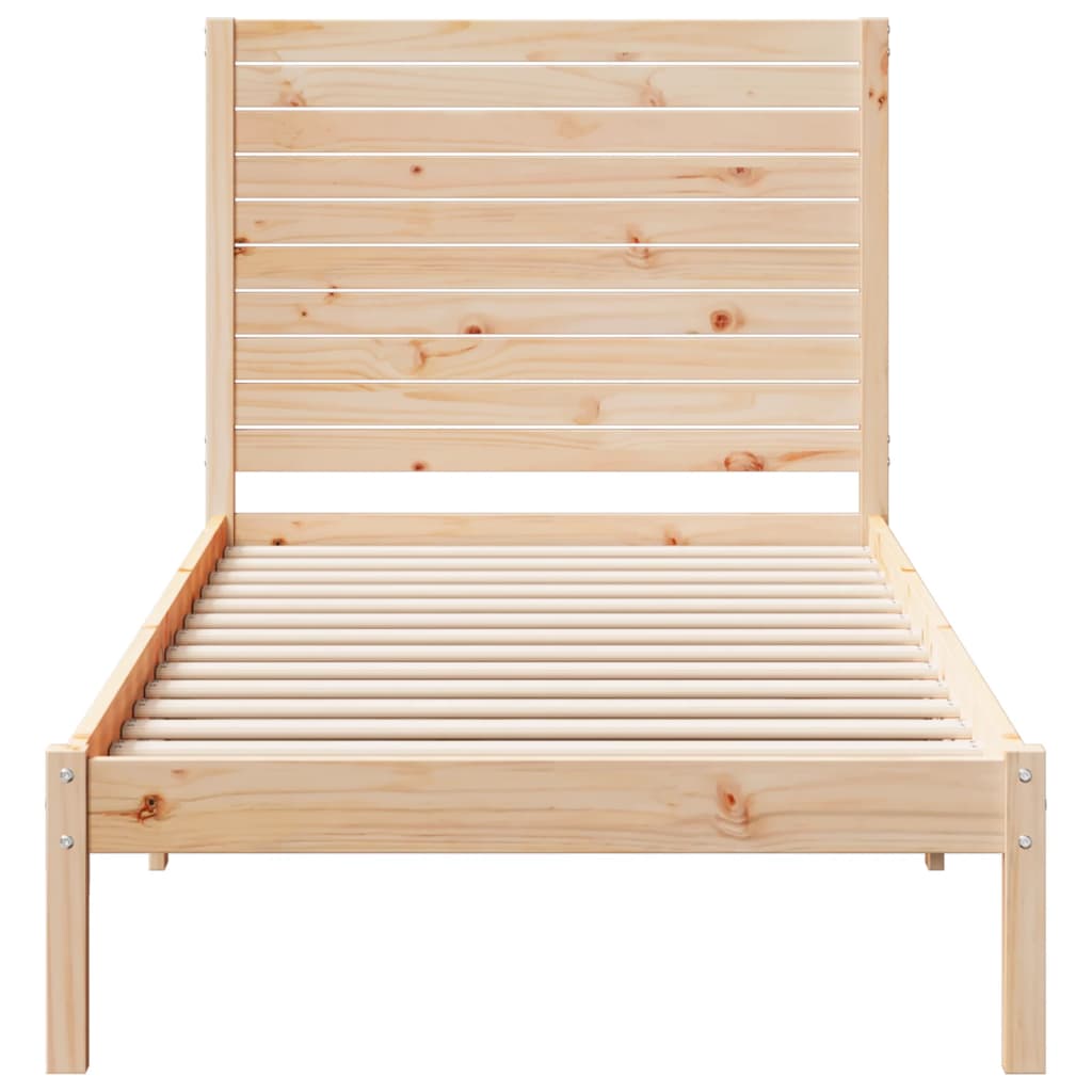 Bedframe extra lang zonder matras massief hout 90x210 cm is nu te koop bij PeponiXL, paradijselijk wonen!