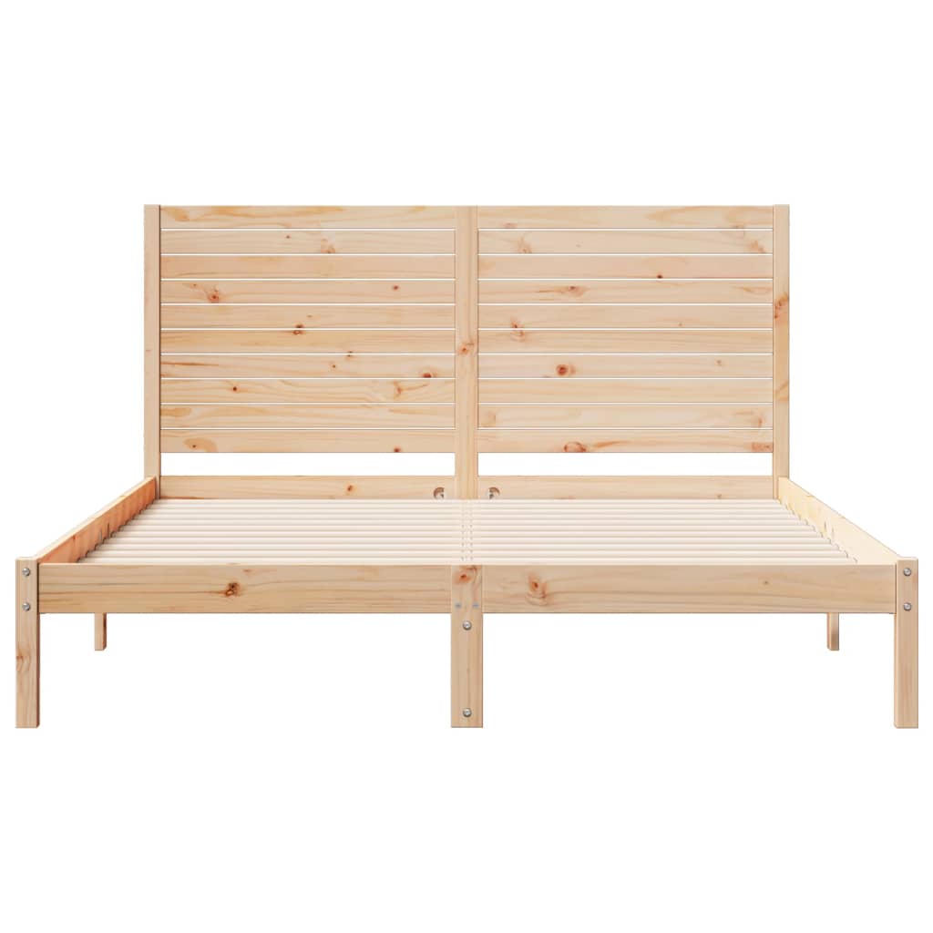 Bedframe extra lang zonder matras massief hout 140x210 cm is nu te koop bij PeponiXL, paradijselijk wonen!