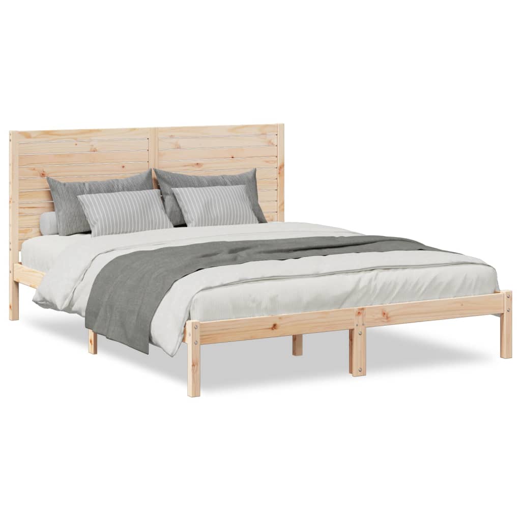 Bedframe extra lang zonder matras massief hout 160x210 cm is nu te koop bij PeponiXL, paradijselijk wonen!