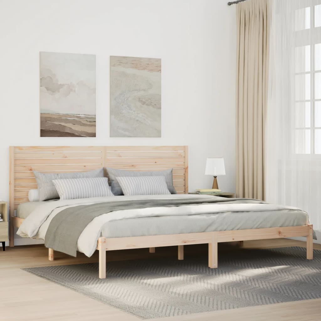 Bedframe extra lang zonder matras massief hout 180x210 cm is nu te koop bij PeponiXL, paradijselijk wonen!
