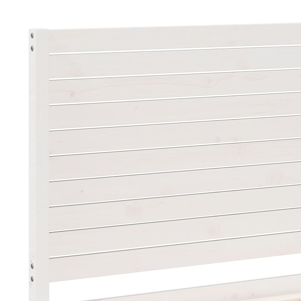 Bedframe extra lang zonder matras massief hout wit 180x210 cm is nu te koop bij PeponiXL, paradijselijk wonen!