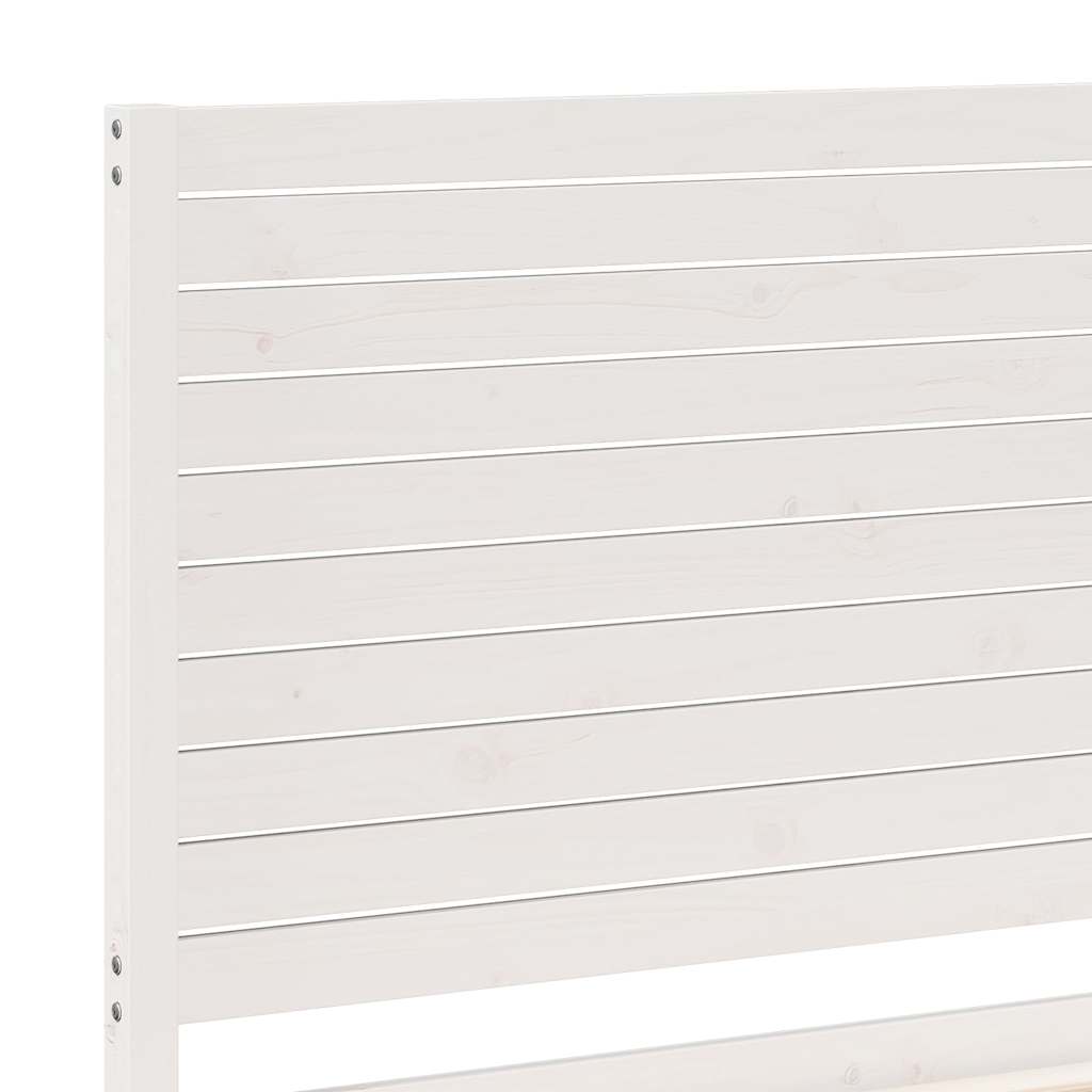 Bedframe extra lang zonder matras massief hout wit 90x220 cm is nu te koop bij PeponiXL, paradijselijk wonen!