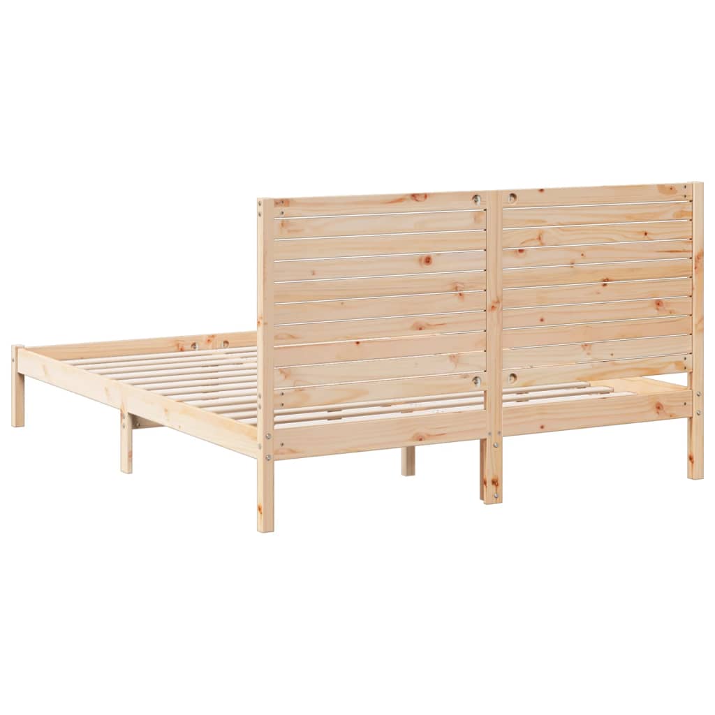 Bedframe extra lang zonder matras massief hout 140x220 cm is nu te koop bij PeponiXL, paradijselijk wonen!