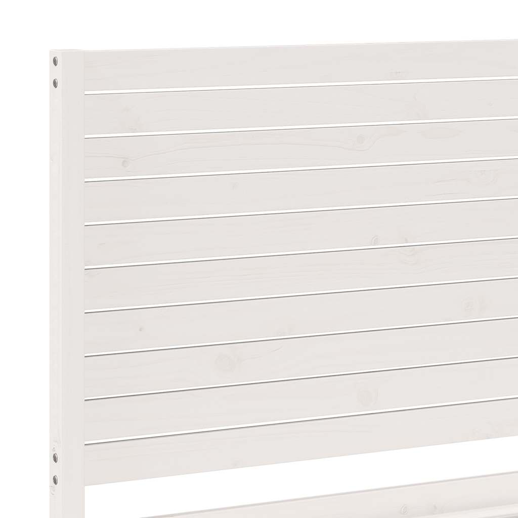 Bedframe extra lang zonder matras massief hout wit 140x220 cm is nu te koop bij PeponiXL, paradijselijk wonen!