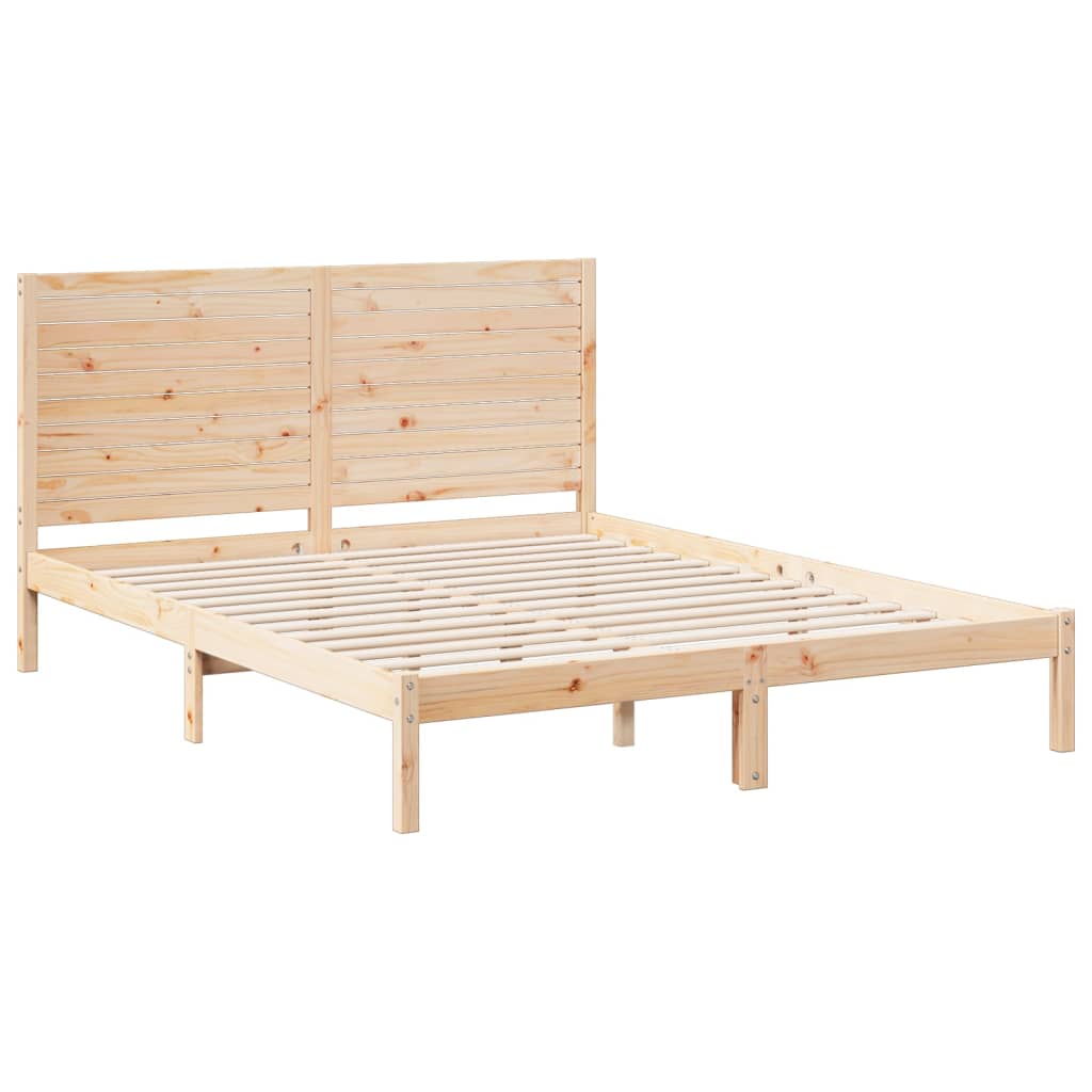 Bedframe extra lang zonder matras massief hout 160x220 cm is nu te koop bij PeponiXL, paradijselijk wonen!