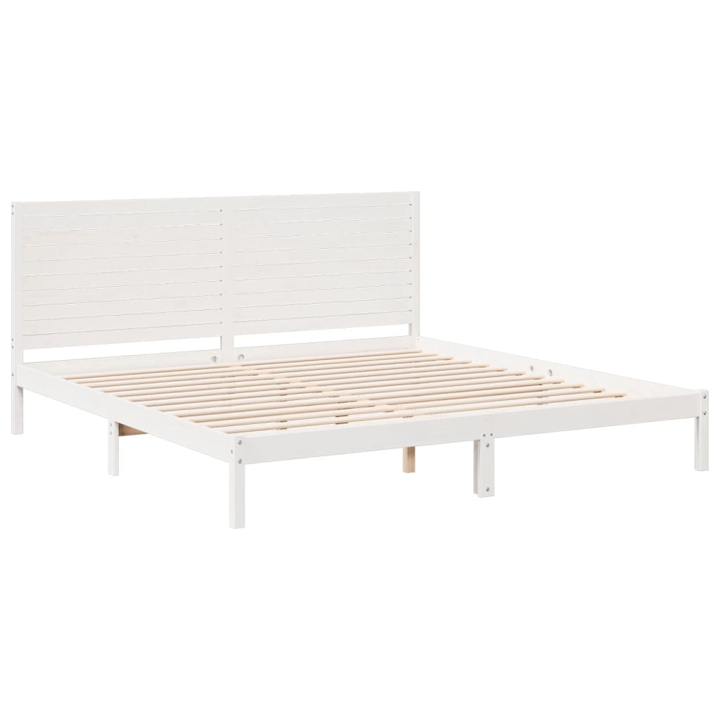 Bedframe extra lang zonder matras massief hout wit 180x220 cm is nu te koop bij PeponiXL, paradijselijk wonen!