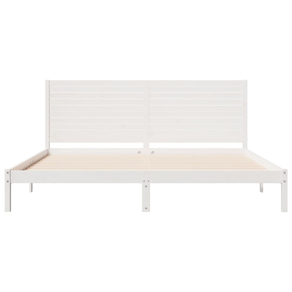 Bedframe extra lang zonder matras massief hout wit 180x220 cm is nu te koop bij PeponiXL, paradijselijk wonen!