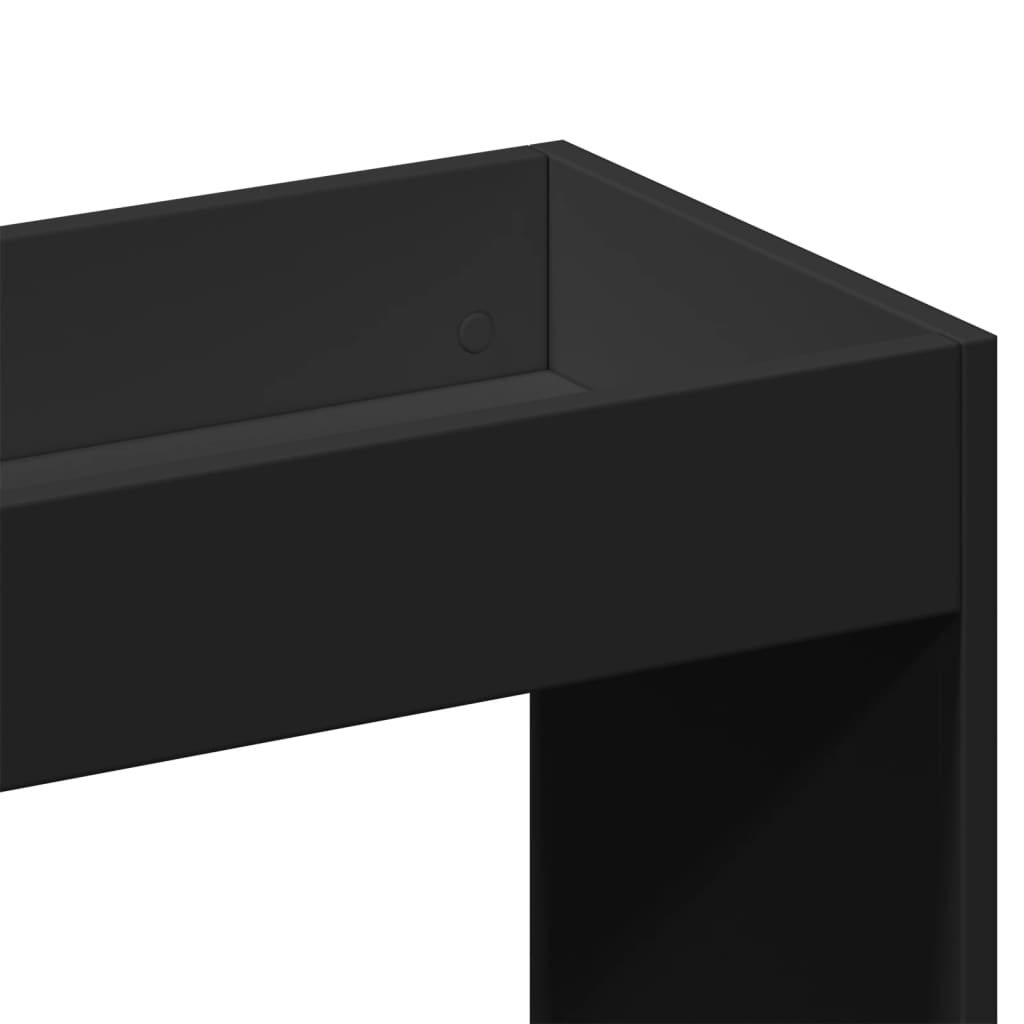 Hoge kast 63x33x180 cm bewerkt hout zwart is nu te koop bij PeponiXL, paradijselijk wonen!