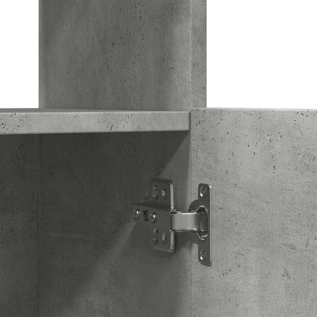 Hoge kast 63x33x180 cm bewerkt hout betongrijs is nu te koop bij PeponiXL, paradijselijk wonen!