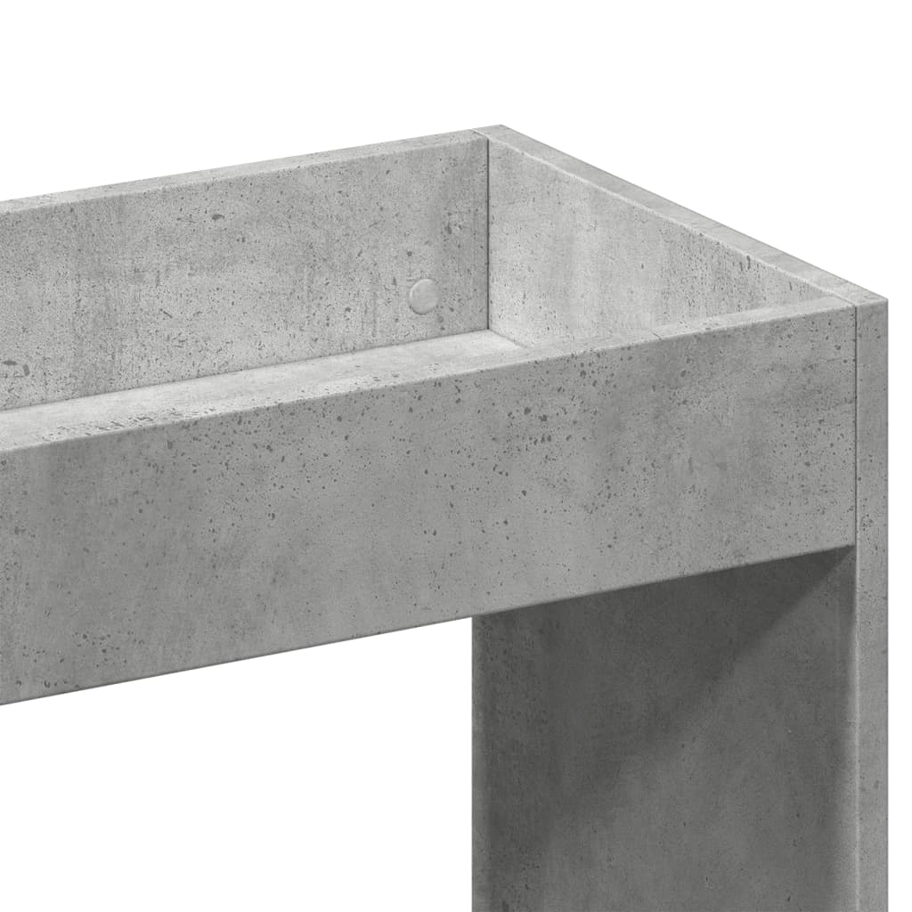 Hoge kast 92x33x180 cm bewerkt hout betongrijs is nu te koop bij PeponiXL, paradijselijk wonen!