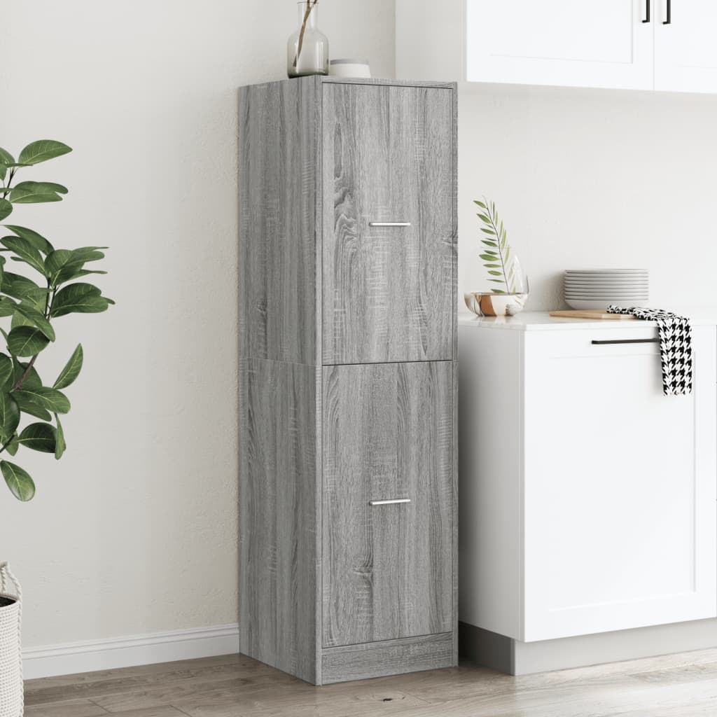 Apothekerskast 40x41x144,5 cm bewerkt hout grijs sonoma eiken is nu te koop bij PeponiXL, paradijselijk wonen!