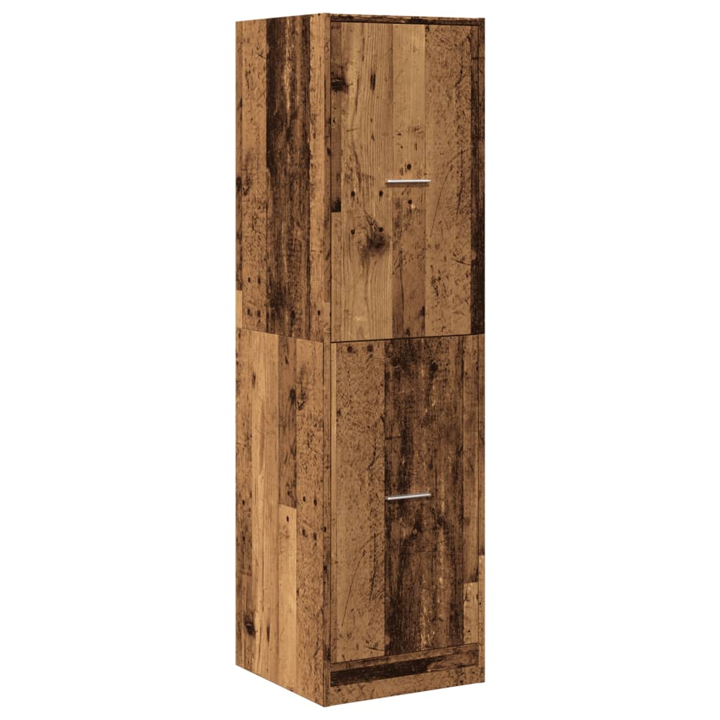 Apothekerskast 40x41x144,5 cm bewerkt hout oud houtkleurig is nu te koop bij PeponiXL, paradijselijk wonen!