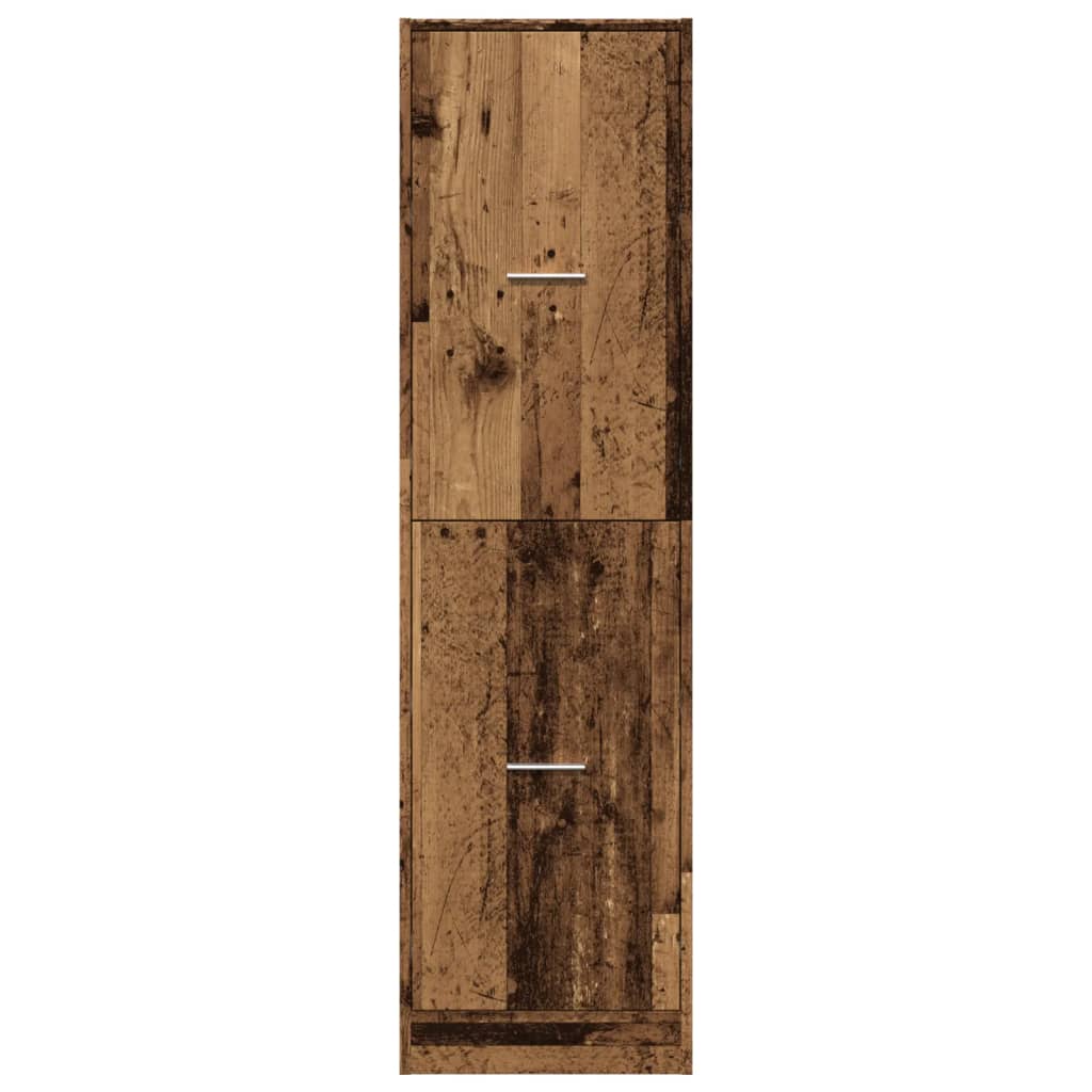 Apothekerskast 40x41x144,5 cm bewerkt hout oud houtkleurig is nu te koop bij PeponiXL, paradijselijk wonen!