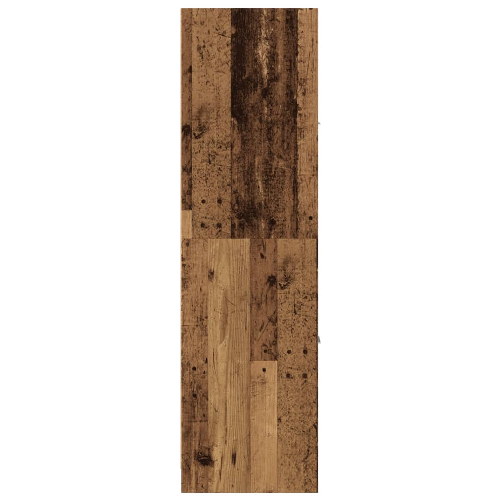 Apothekerskast 40x41x144,5 cm bewerkt hout oud houtkleurig is nu te koop bij PeponiXL, paradijselijk wonen!