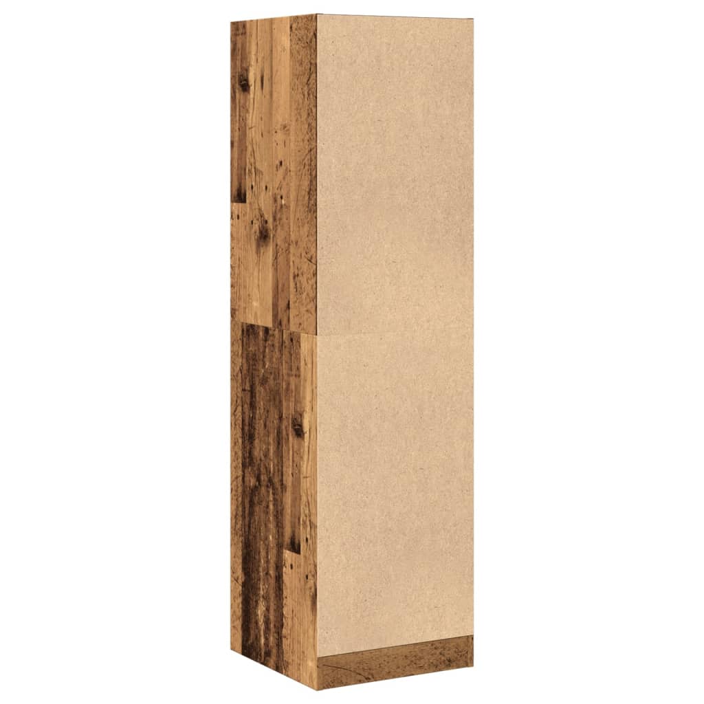 Apothekerskast 40x41x144,5 cm bewerkt hout oud houtkleurig is nu te koop bij PeponiXL, paradijselijk wonen!