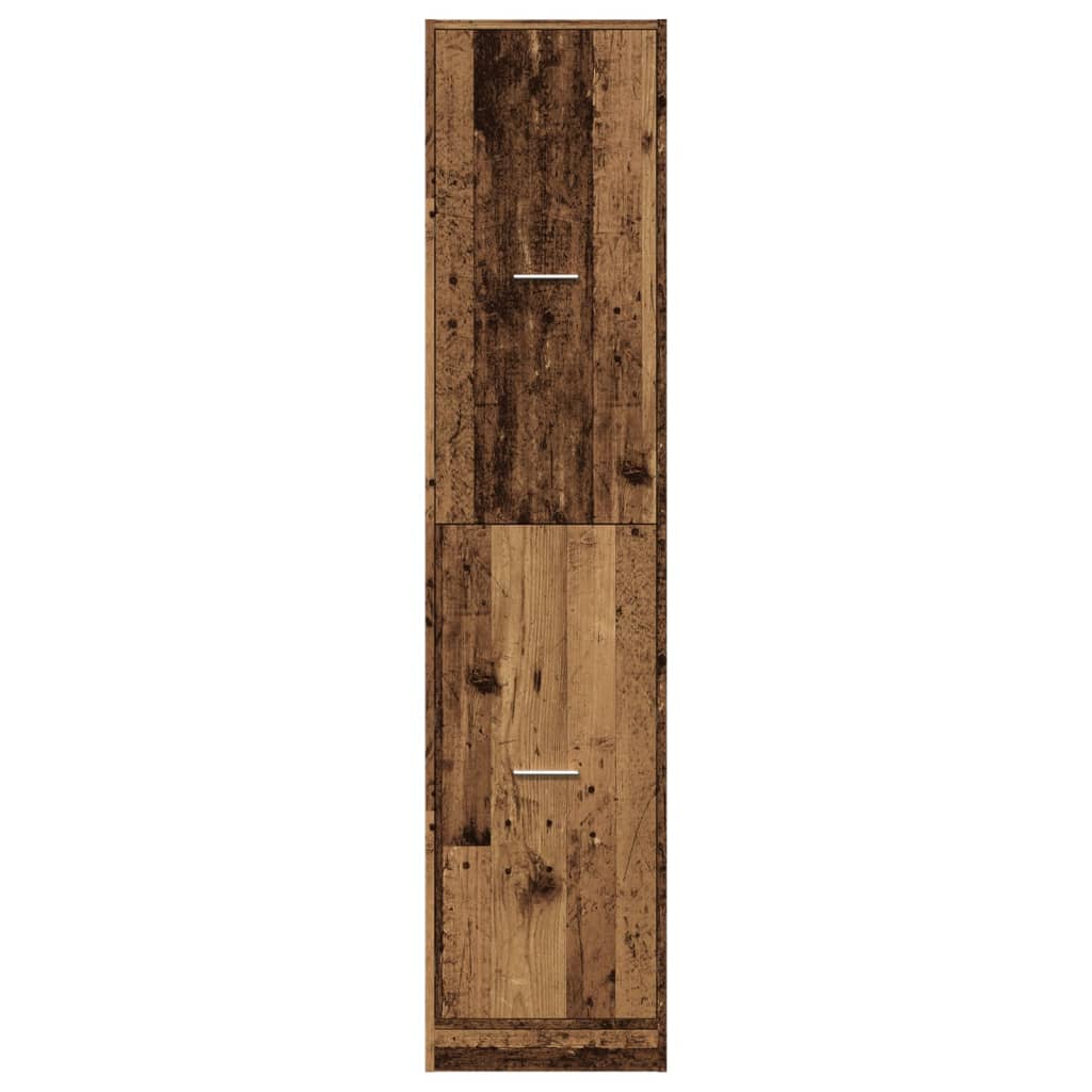 Apothekerskast 40x41x174,5 cm bewerkt hout oud houtkleurig is nu te koop bij PeponiXL, paradijselijk wonen!