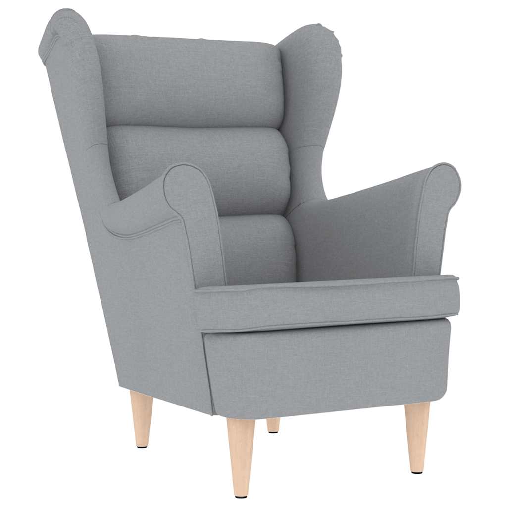 Fauteuil 74x84x100 cm stof lichtgrijs is nu te koop bij PeponiXL, paradijselijk wonen!
