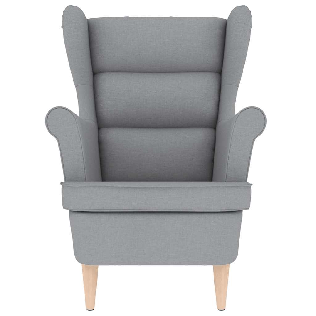 Fauteuil 74x84x100 cm stof lichtgrijs is nu te koop bij PeponiXL, paradijselijk wonen!