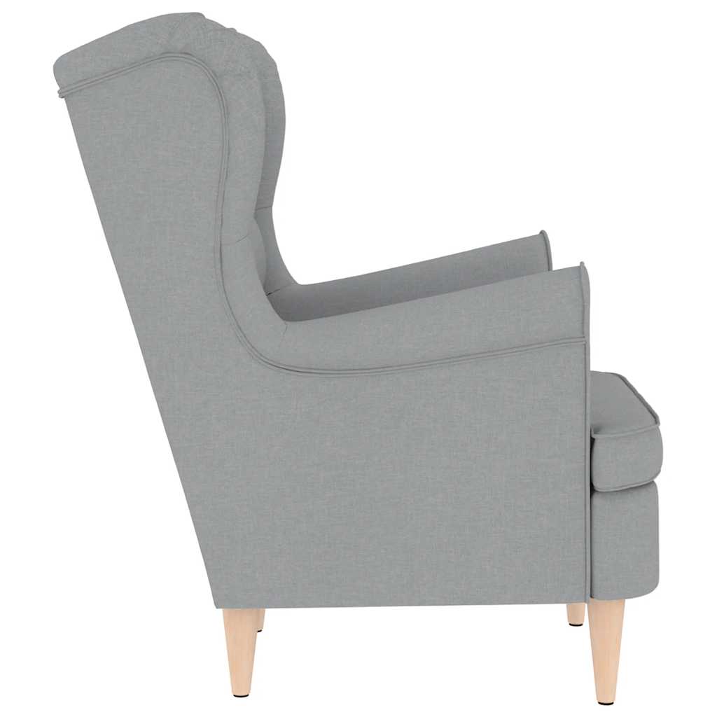Fauteuil 74x84x100 cm stof lichtgrijs is nu te koop bij PeponiXL, paradijselijk wonen!