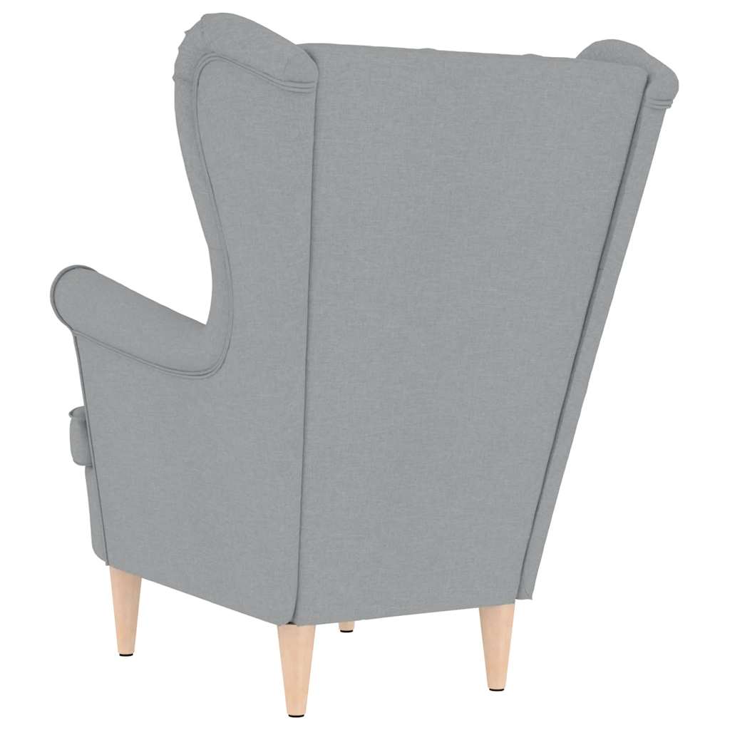 Fauteuil 74x84x100 cm stof lichtgrijs is nu te koop bij PeponiXL, paradijselijk wonen!