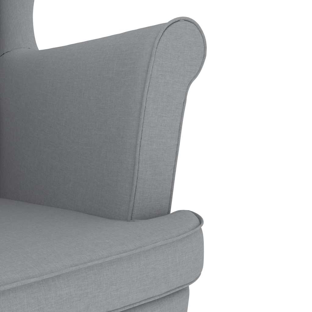 Fauteuil 74x84x100 cm stof lichtgrijs is nu te koop bij PeponiXL, paradijselijk wonen!
