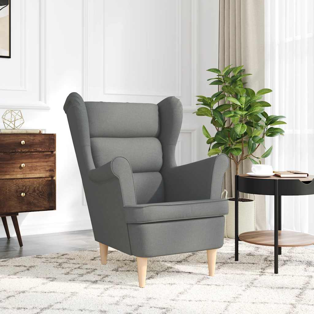 Fauteuil 74x84x100 cm stof donkergrijs is nu te koop bij PeponiXL, paradijselijk wonen!