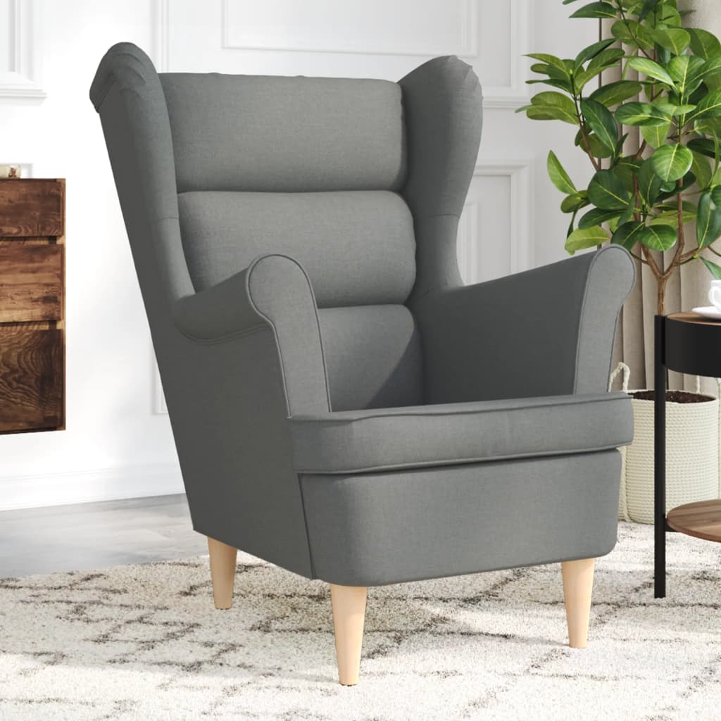 Fauteuil 74x84x100 cm stof donkergrijs is nu te koop bij PeponiXL, paradijselijk wonen!