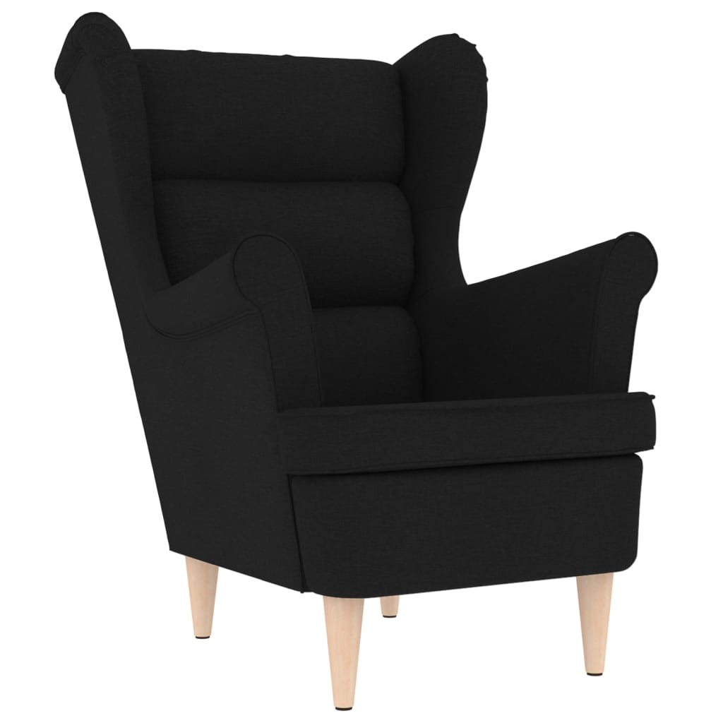 Fauteuil 74x84x100 cm stof zwart is nu te koop bij PeponiXL, paradijselijk wonen!