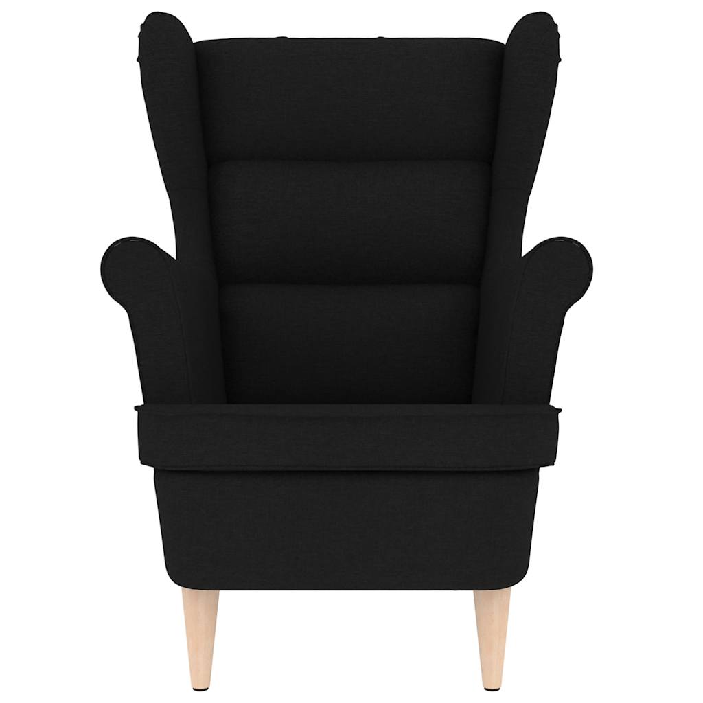 Fauteuil 74x84x100 cm stof zwart is nu te koop bij PeponiXL, paradijselijk wonen!