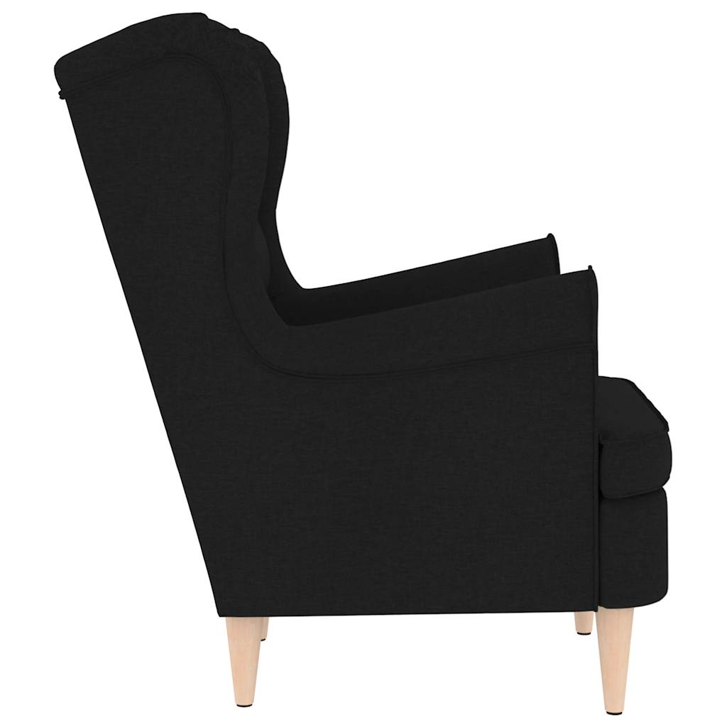 Fauteuil 74x84x100 cm stof zwart is nu te koop bij PeponiXL, paradijselijk wonen!