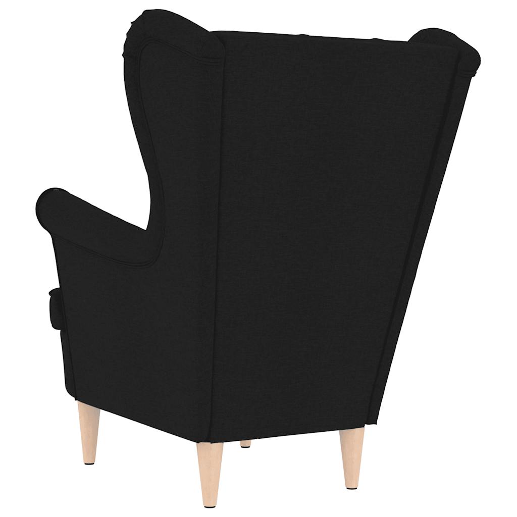 Fauteuil 74x84x100 cm stof zwart is nu te koop bij PeponiXL, paradijselijk wonen!
