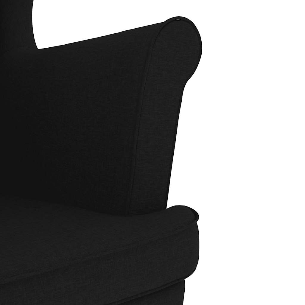 Fauteuil 74x84x100 cm stof zwart is nu te koop bij PeponiXL, paradijselijk wonen!