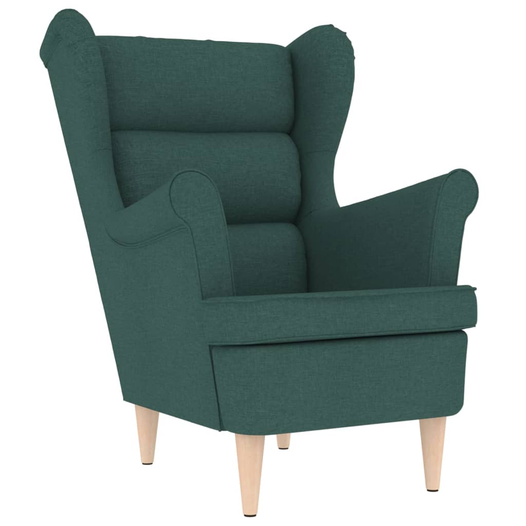 Fauteuil 74x84x100 cm stof donkergroen is nu te koop bij PeponiXL, paradijselijk wonen!