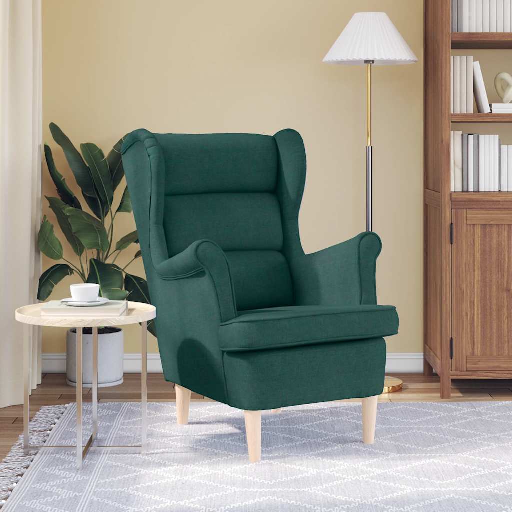 Fauteuil 74x84x100 cm stof donkergroen is nu te koop bij PeponiXL, paradijselijk wonen!