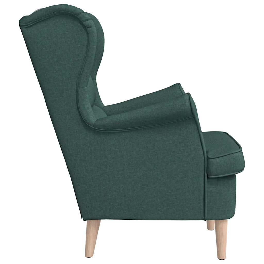 Fauteuil 74x84x100 cm stof donkergroen is nu te koop bij PeponiXL, paradijselijk wonen!