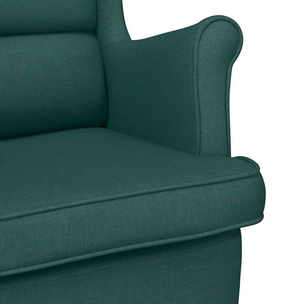 Fauteuil 74x84x100 cm stof donkergroen is nu te koop bij PeponiXL, paradijselijk wonen!