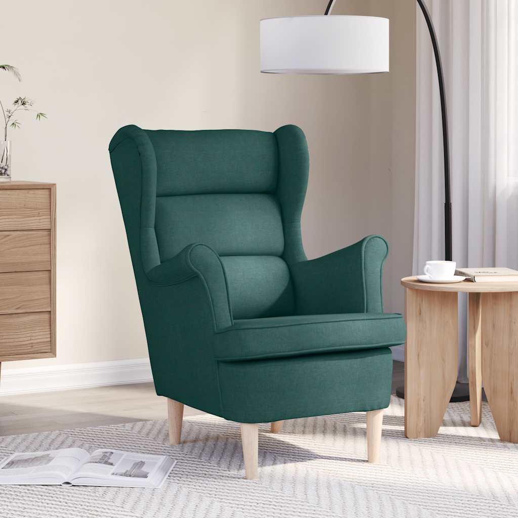 Fauteuil 74x84x100 cm stof donkergroen is nu te koop bij PeponiXL, paradijselijk wonen!