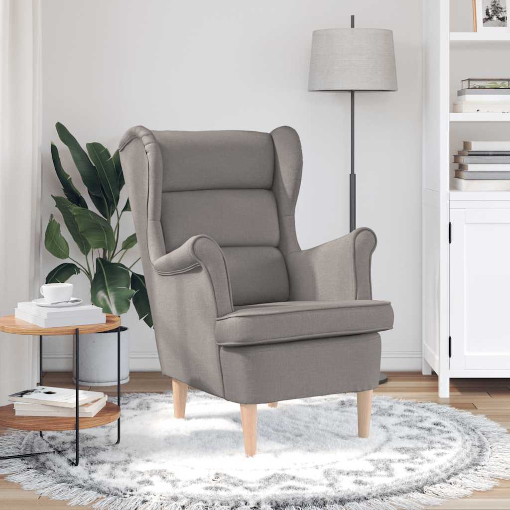 Fauteuil 74x84x100 cm stof taupe is nu te koop bij PeponiXL, paradijselijk wonen!