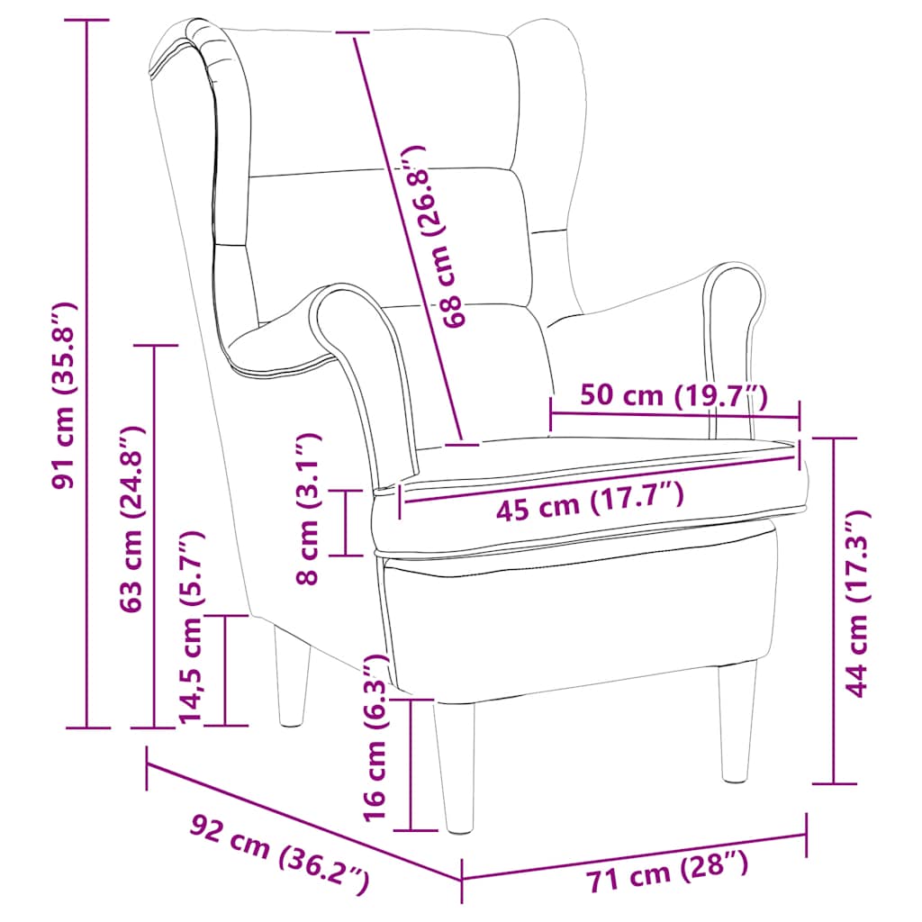Fauteuil 74x84x100 cm stof taupe is nu te koop bij PeponiXL, paradijselijk wonen!