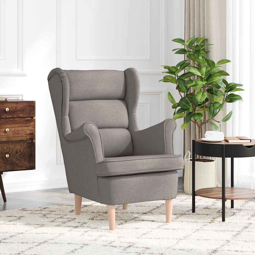 Fauteuil 74x84x100 cm stof taupe is nu te koop bij PeponiXL, paradijselijk wonen!