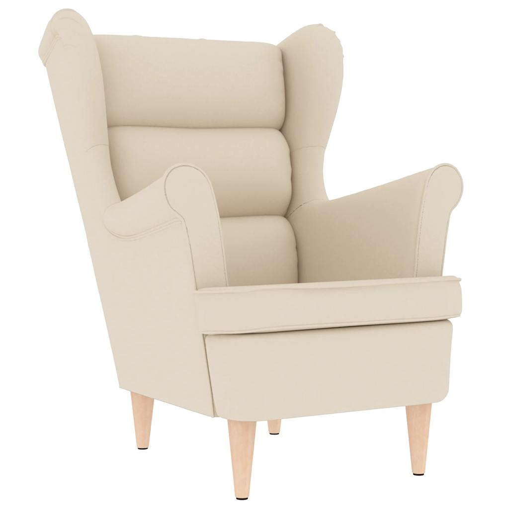 Fauteuil 74x84x100 cm linnen wit is nu te koop bij PeponiXL, paradijselijk wonen!
