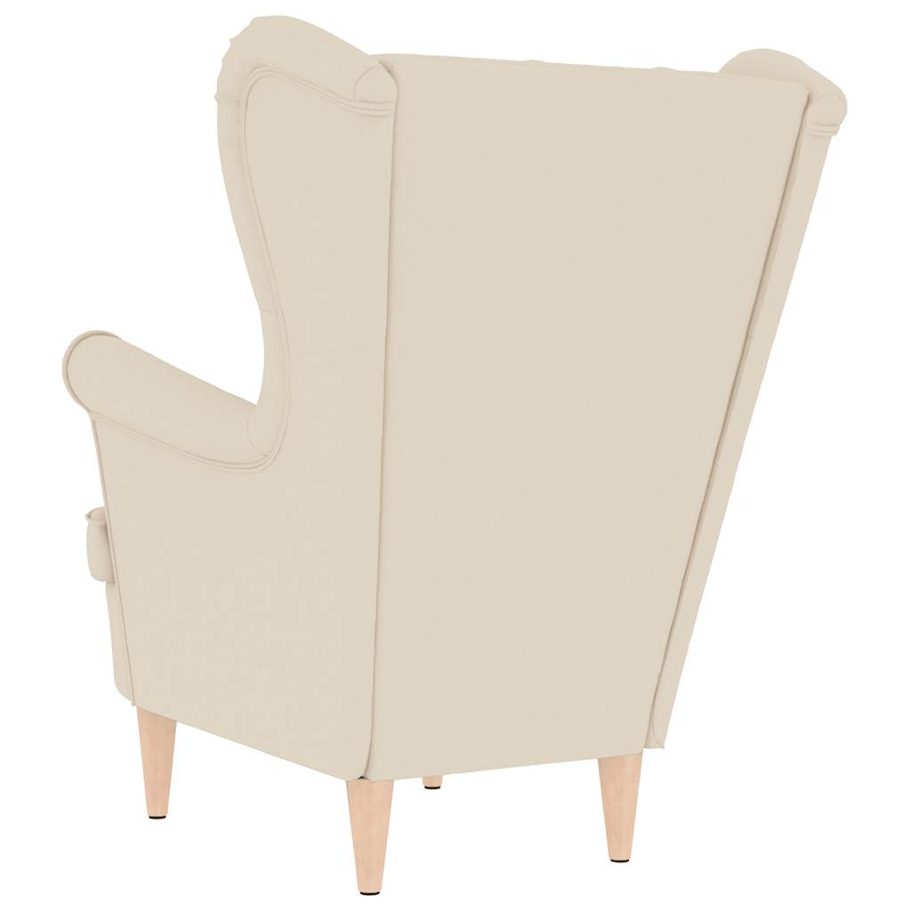 Fauteuil 74x84x100 cm linnen wit is nu te koop bij PeponiXL, paradijselijk wonen!