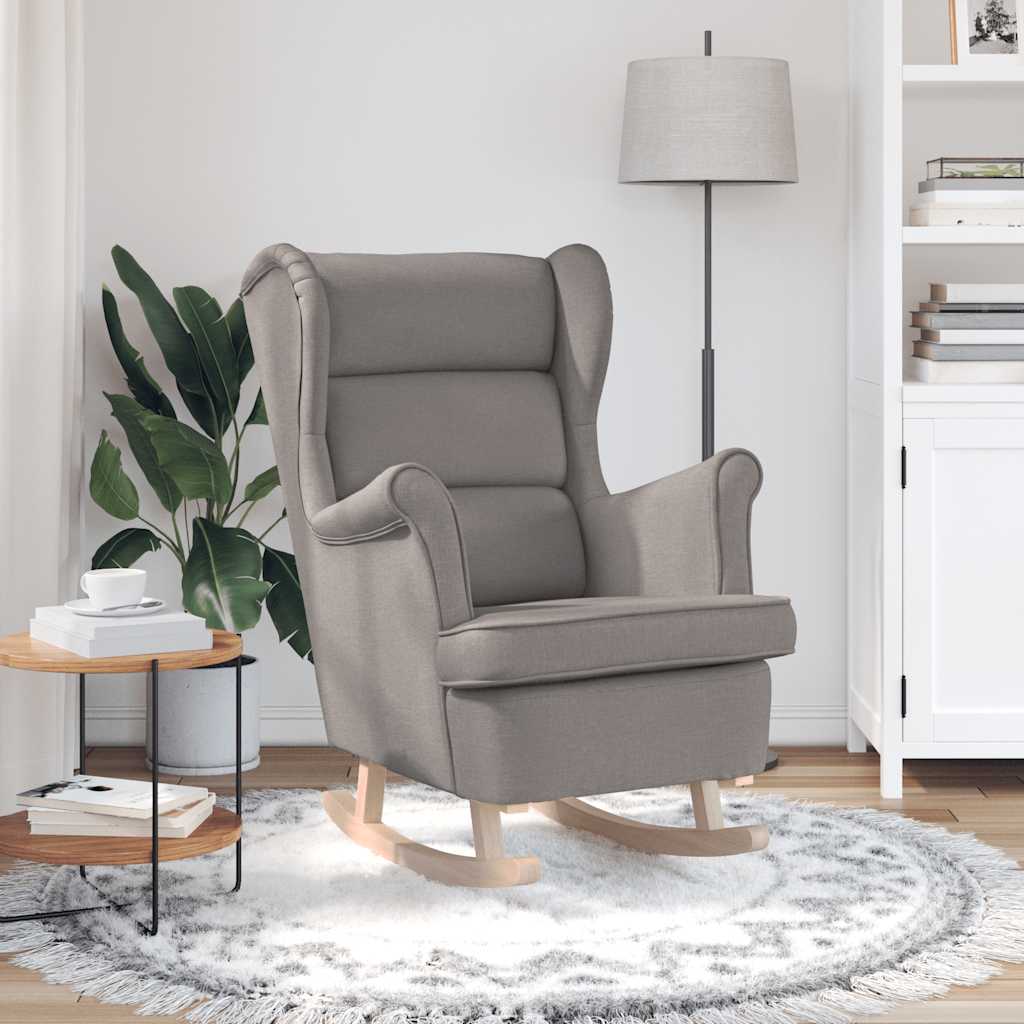 Schommelstoel 74x90x102 cm stof taupe is nu te koop bij PeponiXL, paradijselijk wonen!
