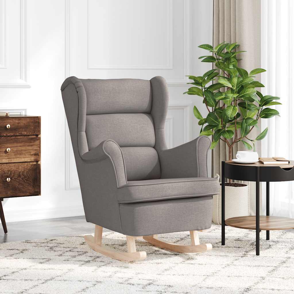 Schommelstoel 74x90x102 cm stof taupe is nu te koop bij PeponiXL, paradijselijk wonen!