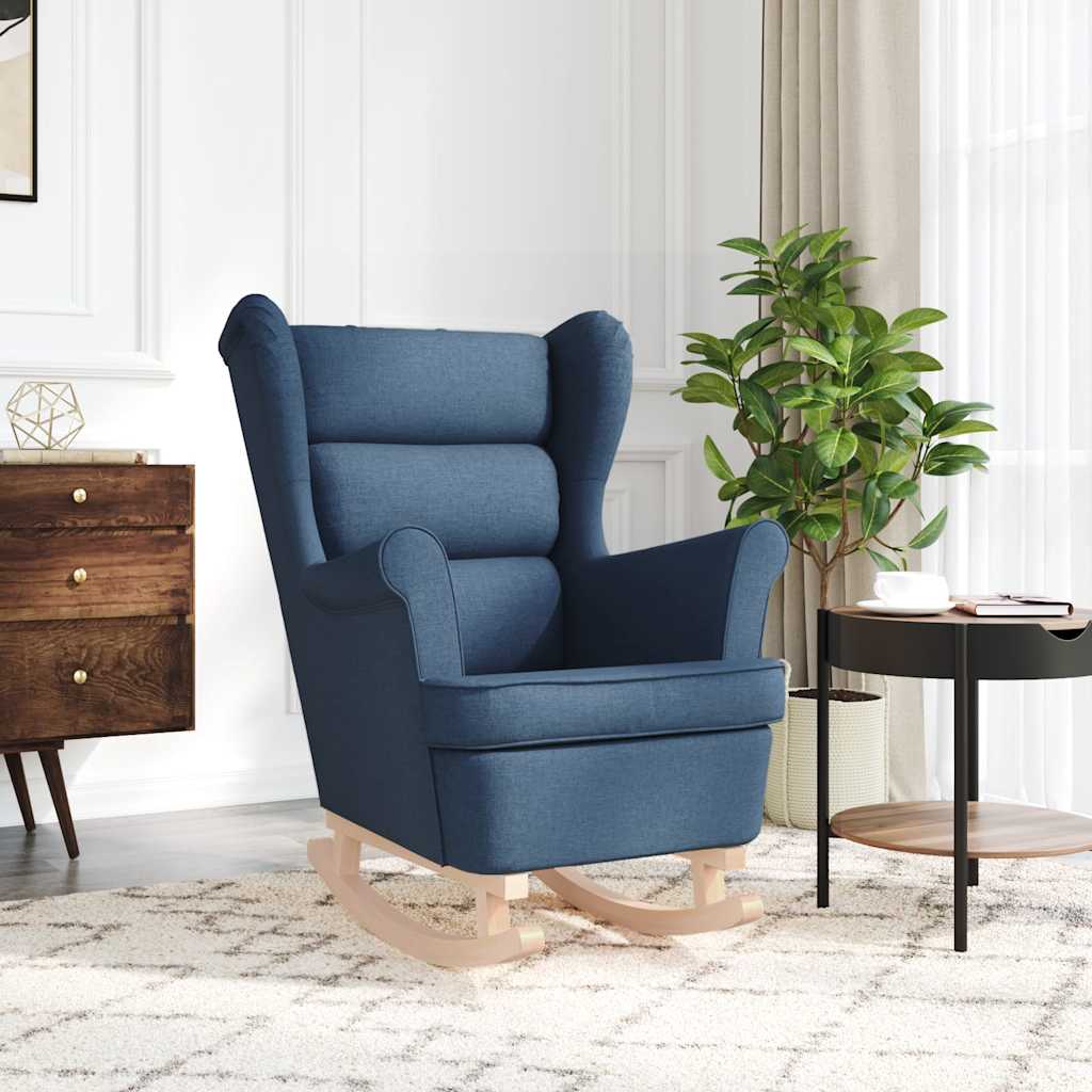 Schommelstoel 74x90x102 cm stof blauw is nu te koop bij PeponiXL, paradijselijk wonen!