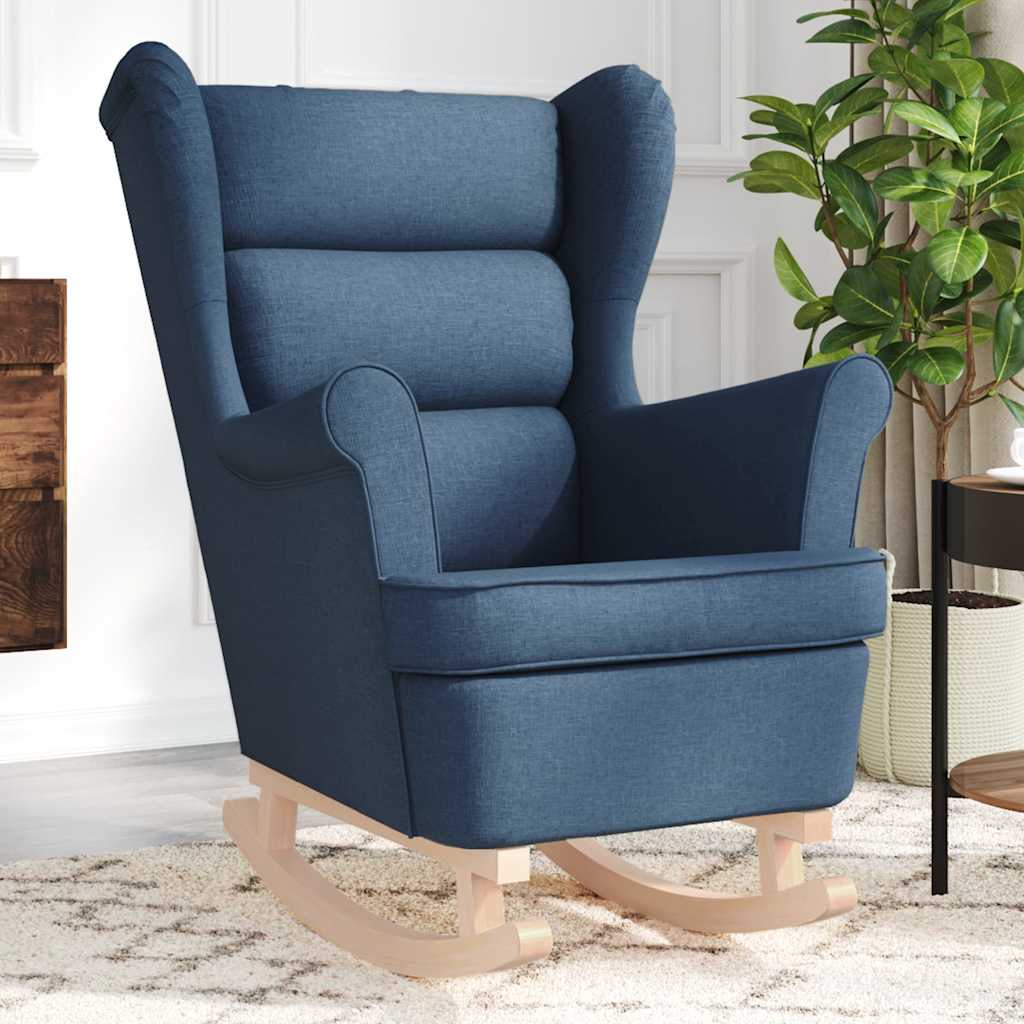 Schommelstoel 74x90x102 cm stof blauw is nu te koop bij PeponiXL, paradijselijk wonen!