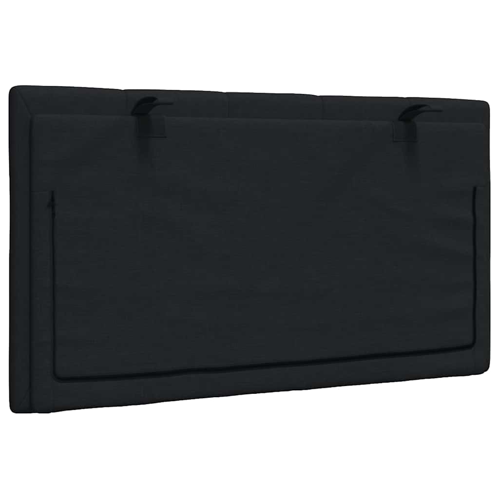 Hoofdbordkussen "Hanko" 80 cm stof zwart is nu te koop bij PeponiXL, paradijselijk wonen!