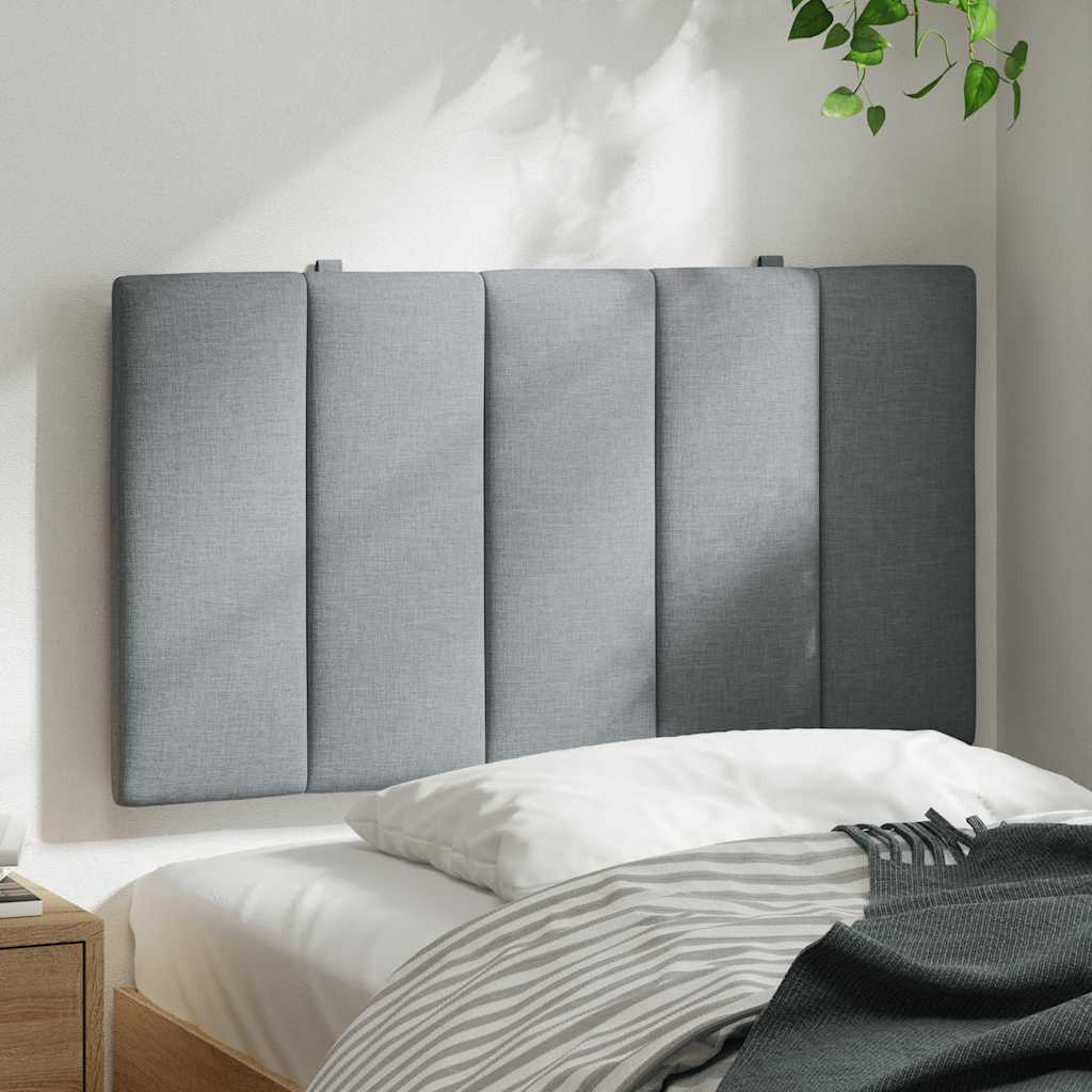 Hoofdbordkussen "Hanko" 90 cm stof lichtgrijs is nu te koop bij PeponiXL, paradijselijk wonen!