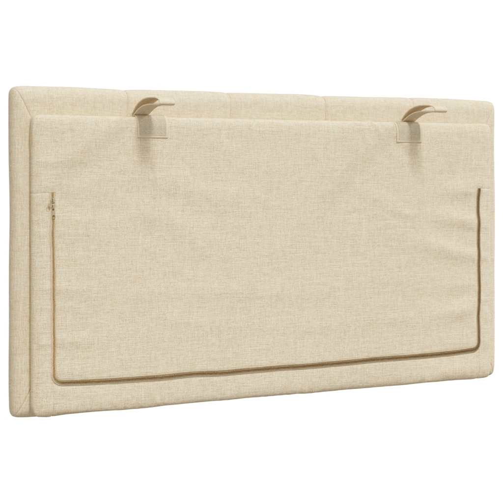 Hoofdbordkussen "Hanko" 90 cm stof crèmekleurig is nu te koop bij PeponiXL, paradijselijk wonen!